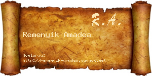 Remenyik Amadea névjegykártya